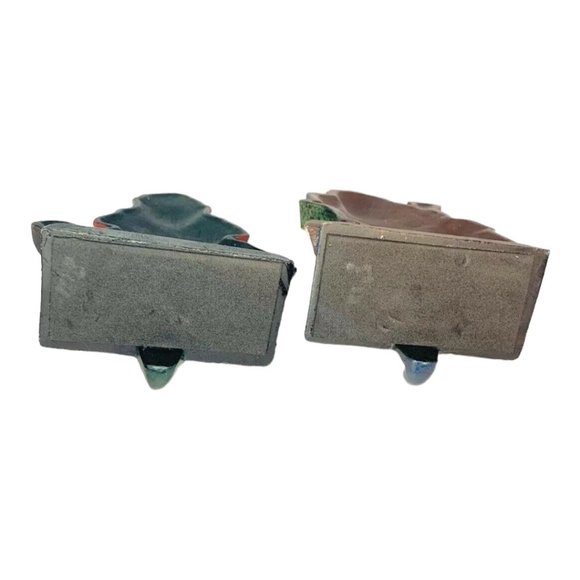 LOT of 2 Santa And Snowman Cast Iron Christmas Stocking Holder Hanger Vintage - Picture 7 of 11